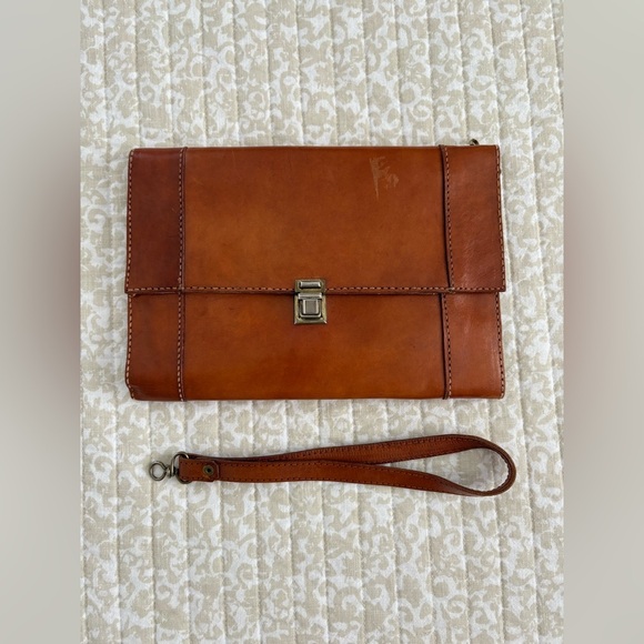Vintage Genuine Leather Convertible Clutch Wallet Wristlet | Handmade Artisan - Picture 4 of 16